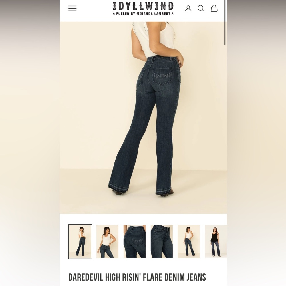 Idyllwind Blue Ankle Cropped Jeans